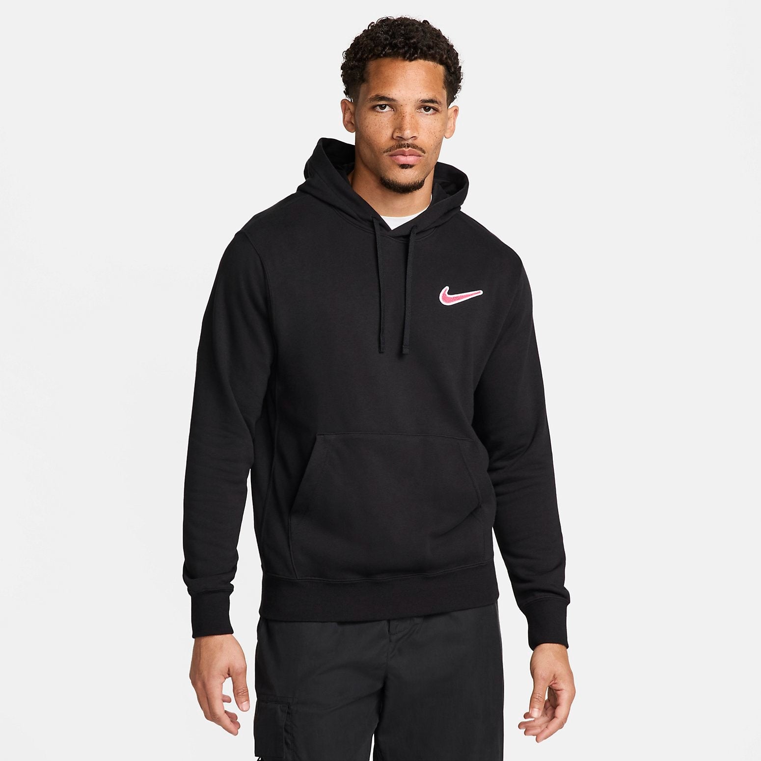 Nike Sportswear Pullover Hoodie 'Black Pinksicle' FZ5200-010