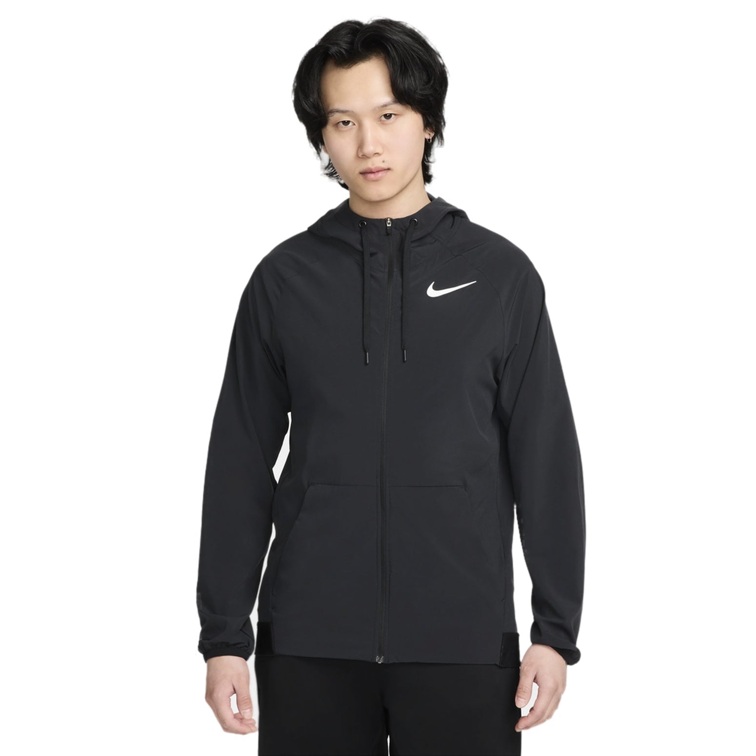 Men's Nike Solid Color Small Long Sleeves Hooded Jacket Black DM5947-011