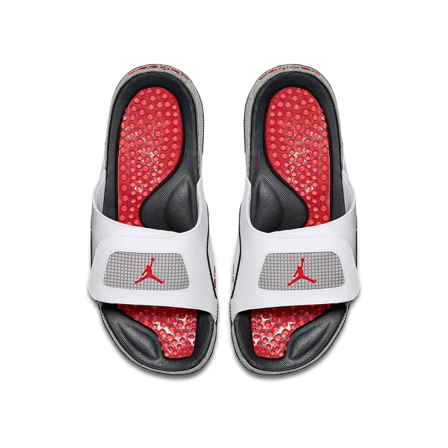 Air Jordan Hydro 4 Retro White Red Slippers 532225-104