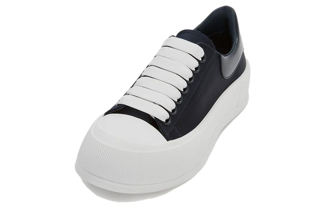 (WMNS) Alexander McQueen Deck Lace Up Plimsoll 'Anthracite' 708085W4GP91103