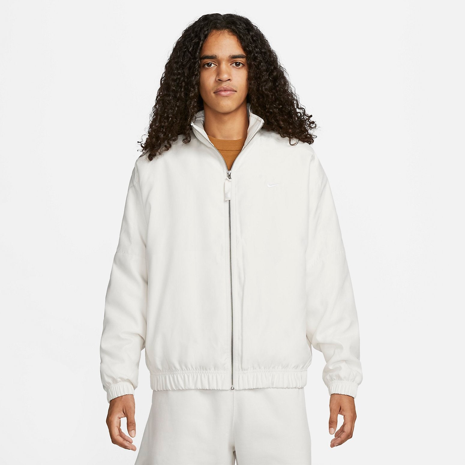Nike Swoosh Satin Bomber Jacket 'Phantom White' DN1266-030