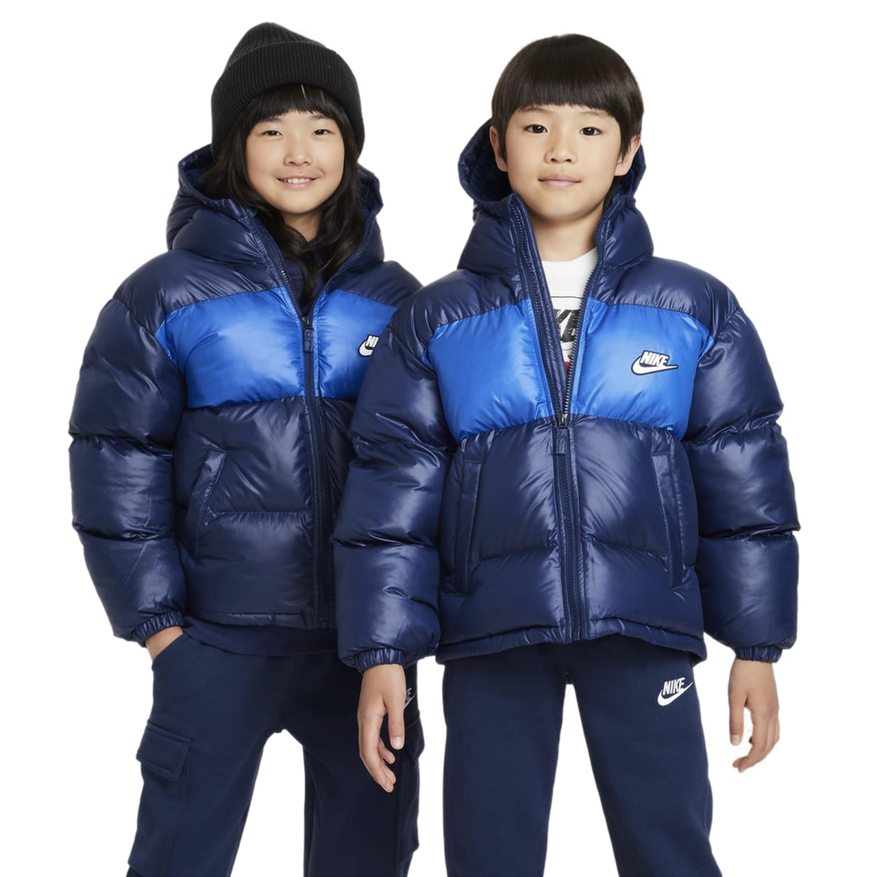 (GS) Nike Sportswear Heavyweight Synthetic Fill EasyOn Therma-FIT Repel Loose Hooded Jacket 'Midnight Navy Blue' FD2846-410