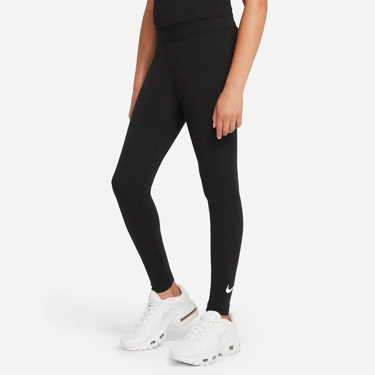 (GS) Nike Sportswear Favourites Swoosh Leggings 'Black White' DD6482-010