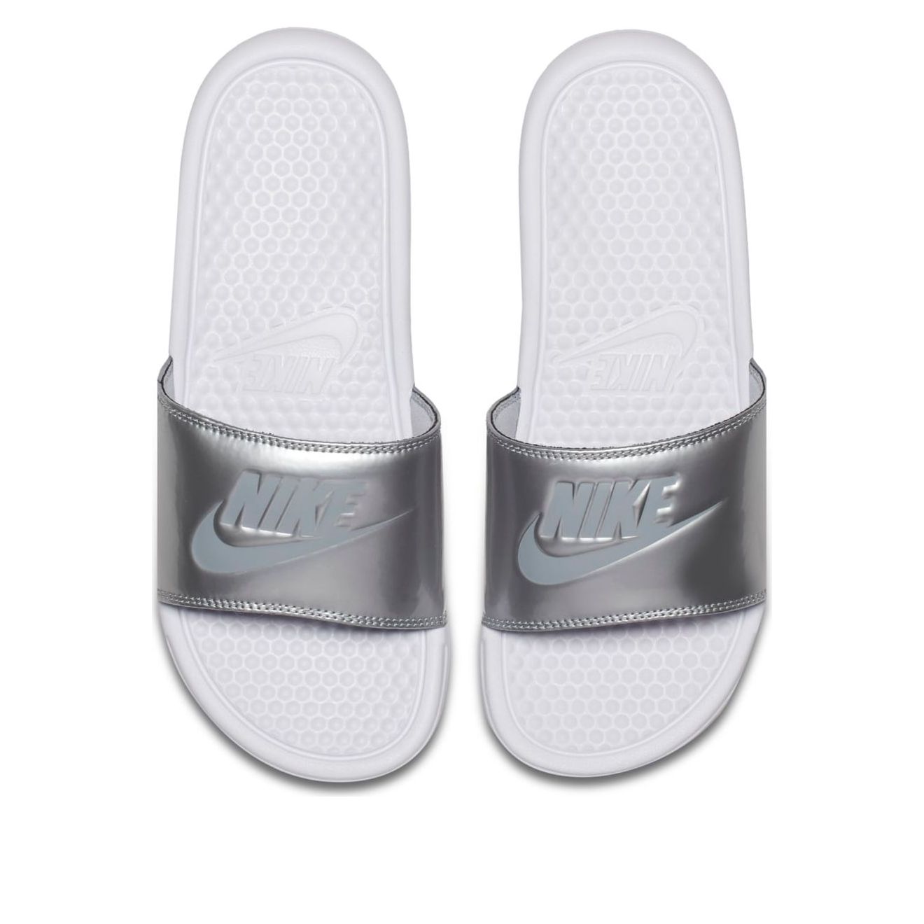 (WMNS) Nike Benassi JDI Slide 'White Wolf Grey' 343881-107