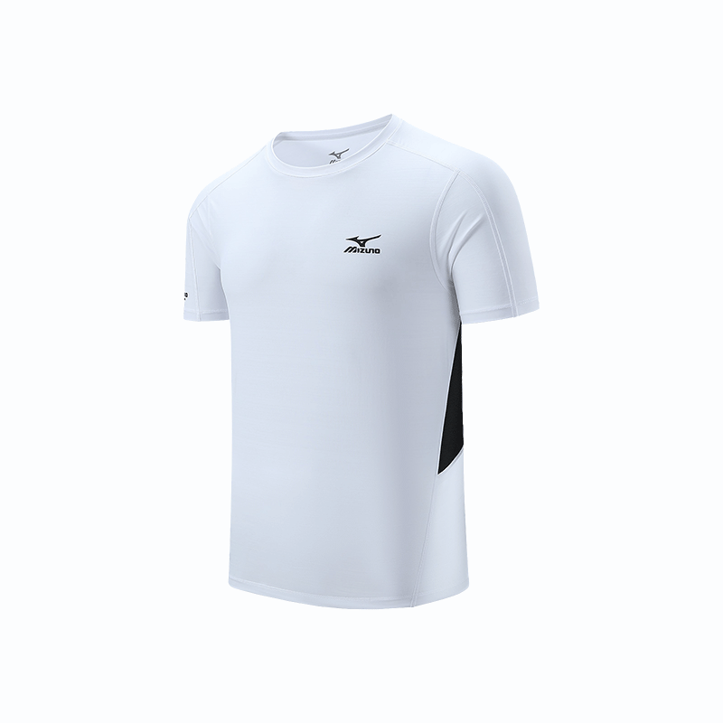 Mizuno Logo Sport T-Shirt 'White Black' A2CA4105