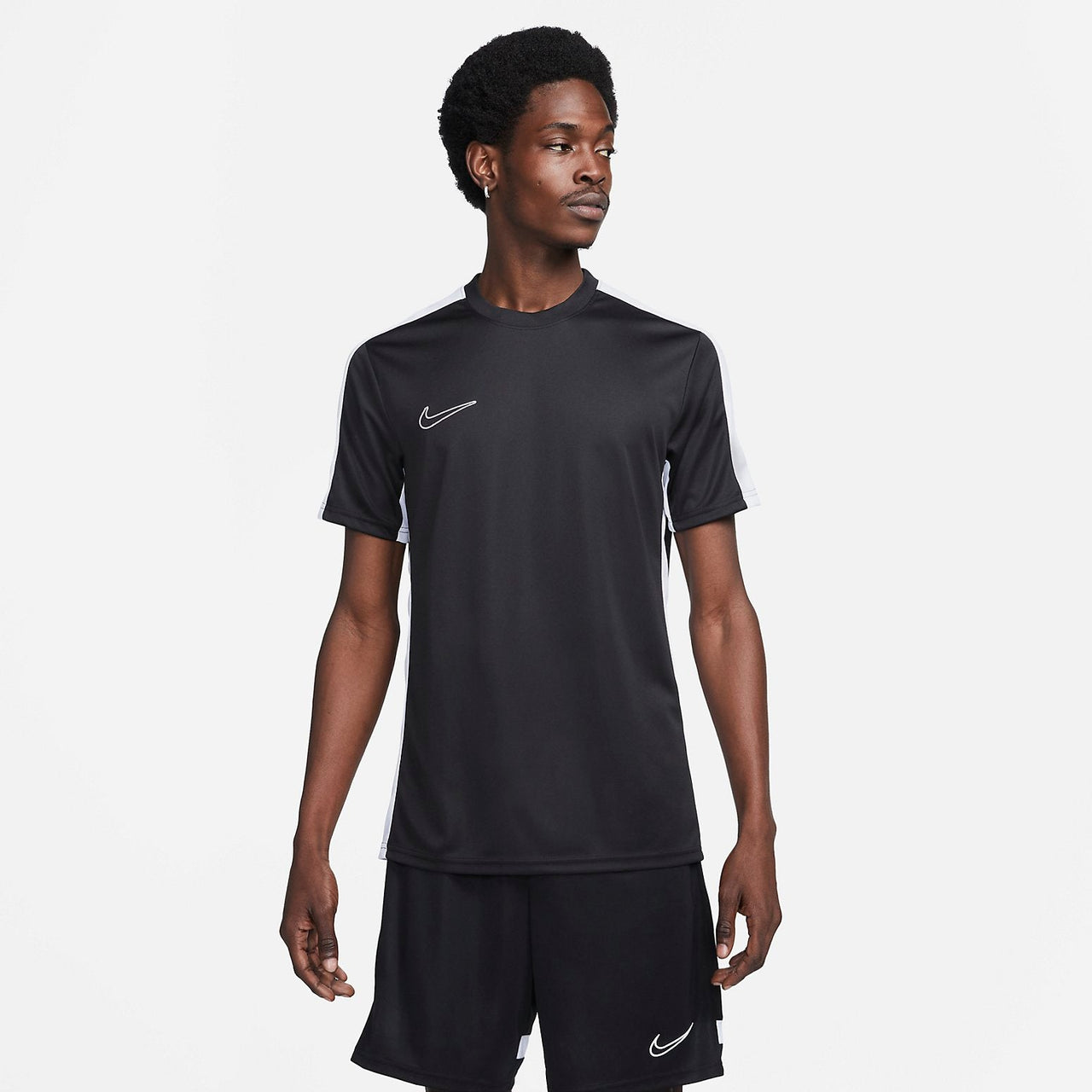 Men's Dri-FIT Short-Sleeve Soccer Top 'Black White' DV9750-010