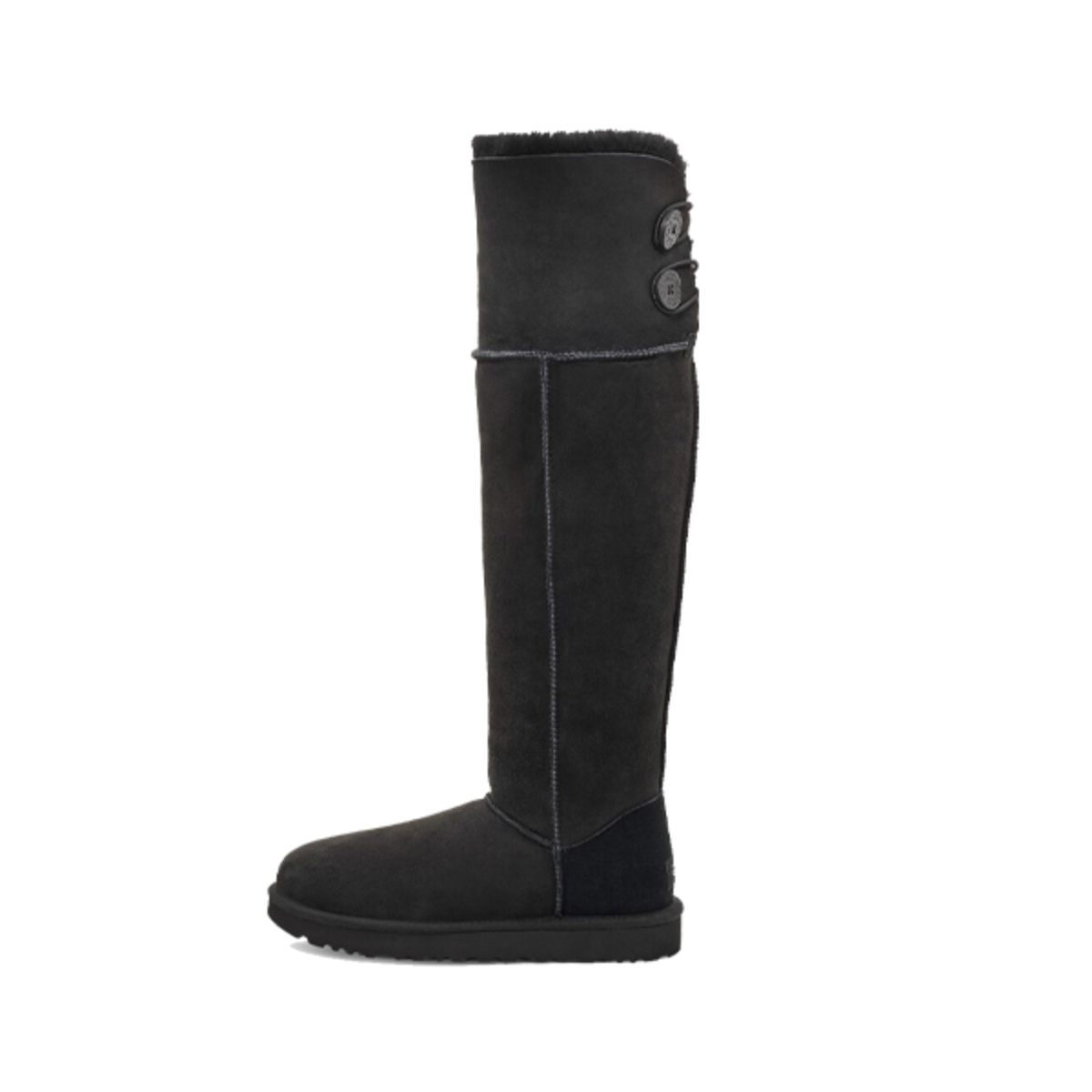 (WMNS) UGG Over The Knee Bailey Button Boots 'Black' 1007536-BLK