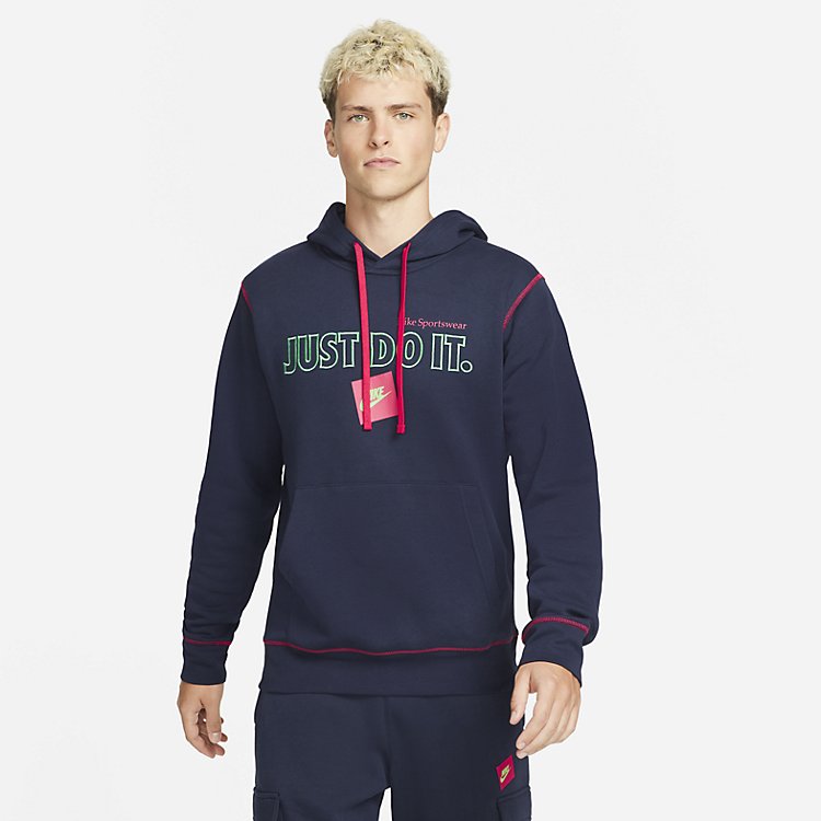 Nike Sportswear Club Fleece Lined Pullover Hoodie 'Obsidian' DD6223-451