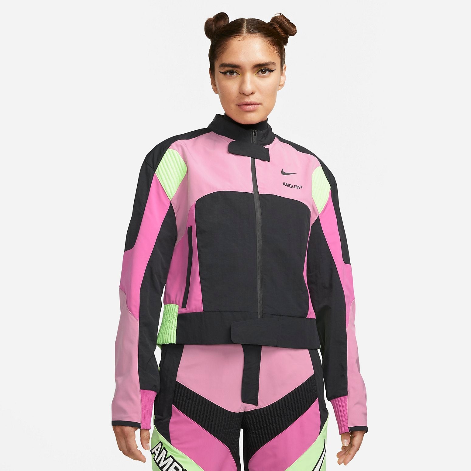 (WMNS) Nike x Ambush Motorcycle Jacket 'Magic Flamingo' CV0545-693