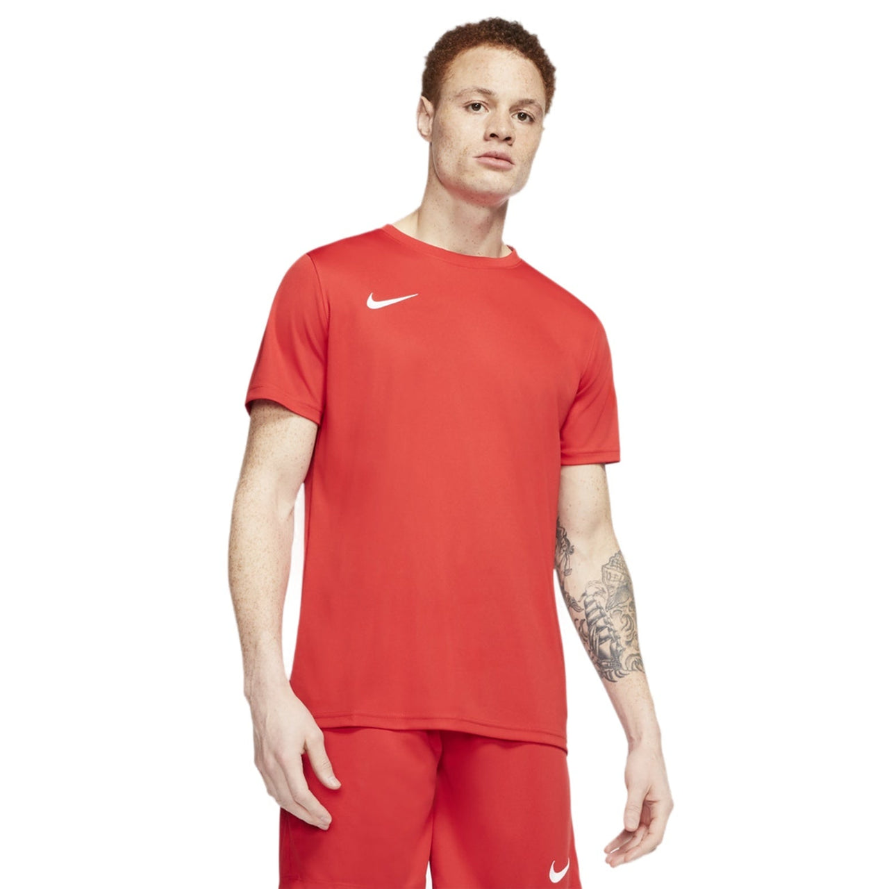 Men's Nike Dri-FIT Logo Printing Round Neck Pullover Short Sleeve Us Edition Orange Red T-Shirt BV6708-657