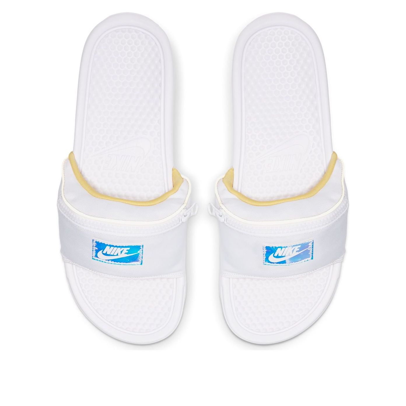 Nike Benassi JDI Fanny Pack Slides 'White Topaz Gold' CJ0604-100