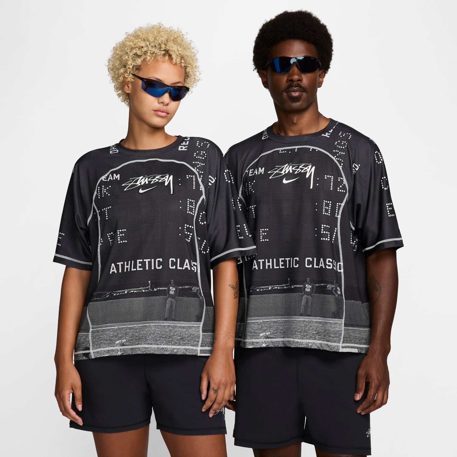 Nike x Stussy Allover Print UV Top 'Black White' NESSE342-001