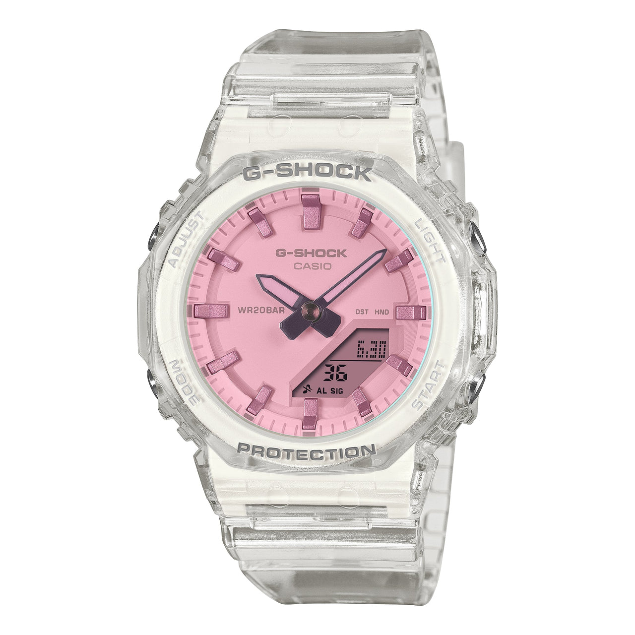 (WMNS) CASIO G-Shock GMA-P2100 Series Analog-Digital 'White Pink' GMA-P2100SR-7A