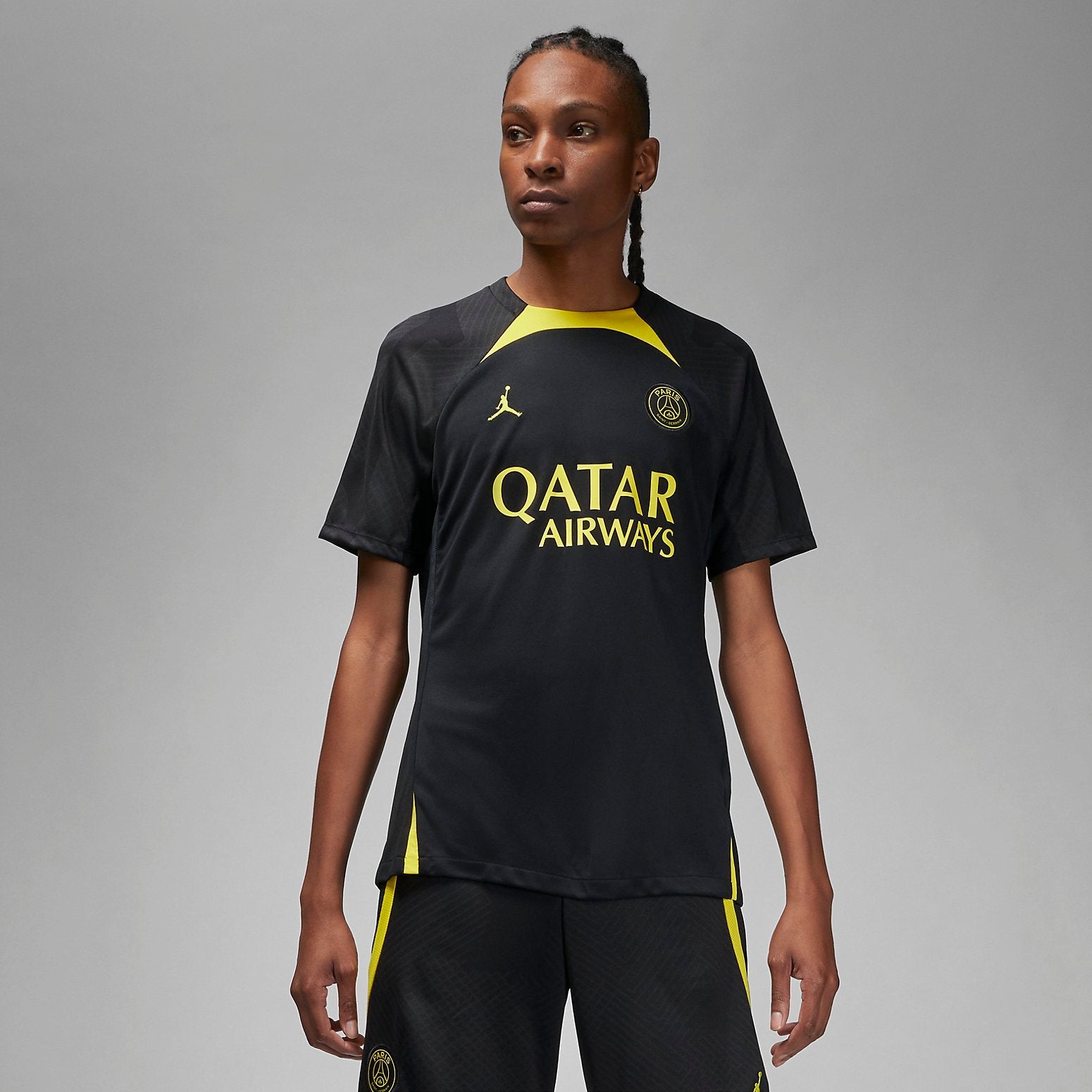 Air Jordan x Paris Saint-Germain Strike Dri-FIT Knit Soccer Top 'Black' DR4590-011