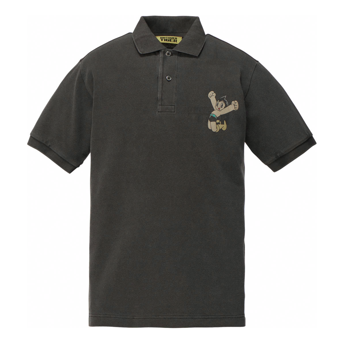 Onitsuka Tiger x Astro Boy Washed Polo Shirt 'Black' 2183B495-001