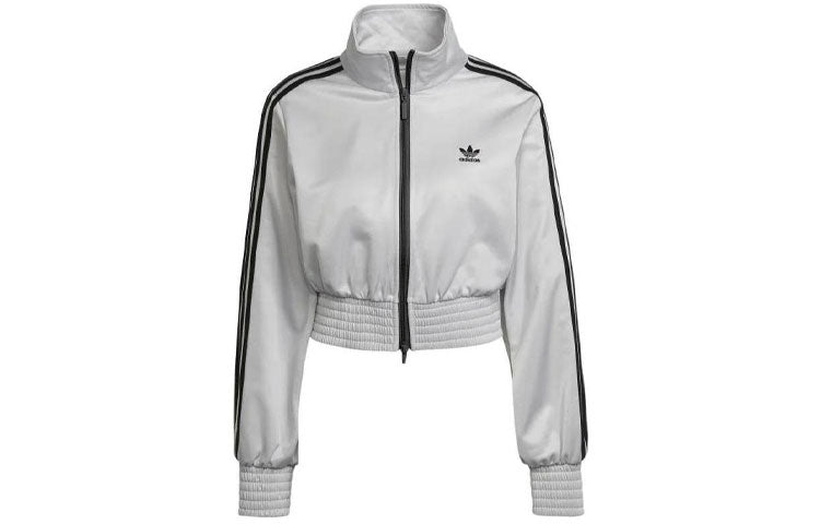 (WMNS) adidas Silver Adicolor Classics High-Shine Track Jacket HF7532