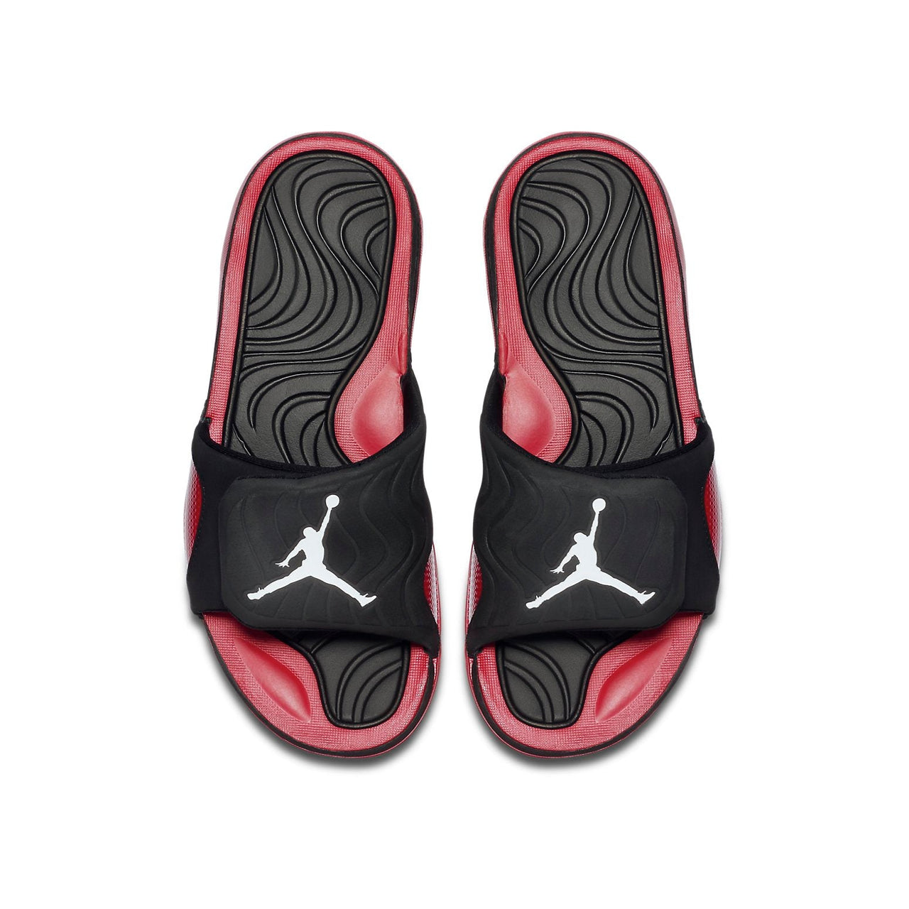 Air Jordan Hydro 4 Black Red Velcro Sports Slippers 705163-001