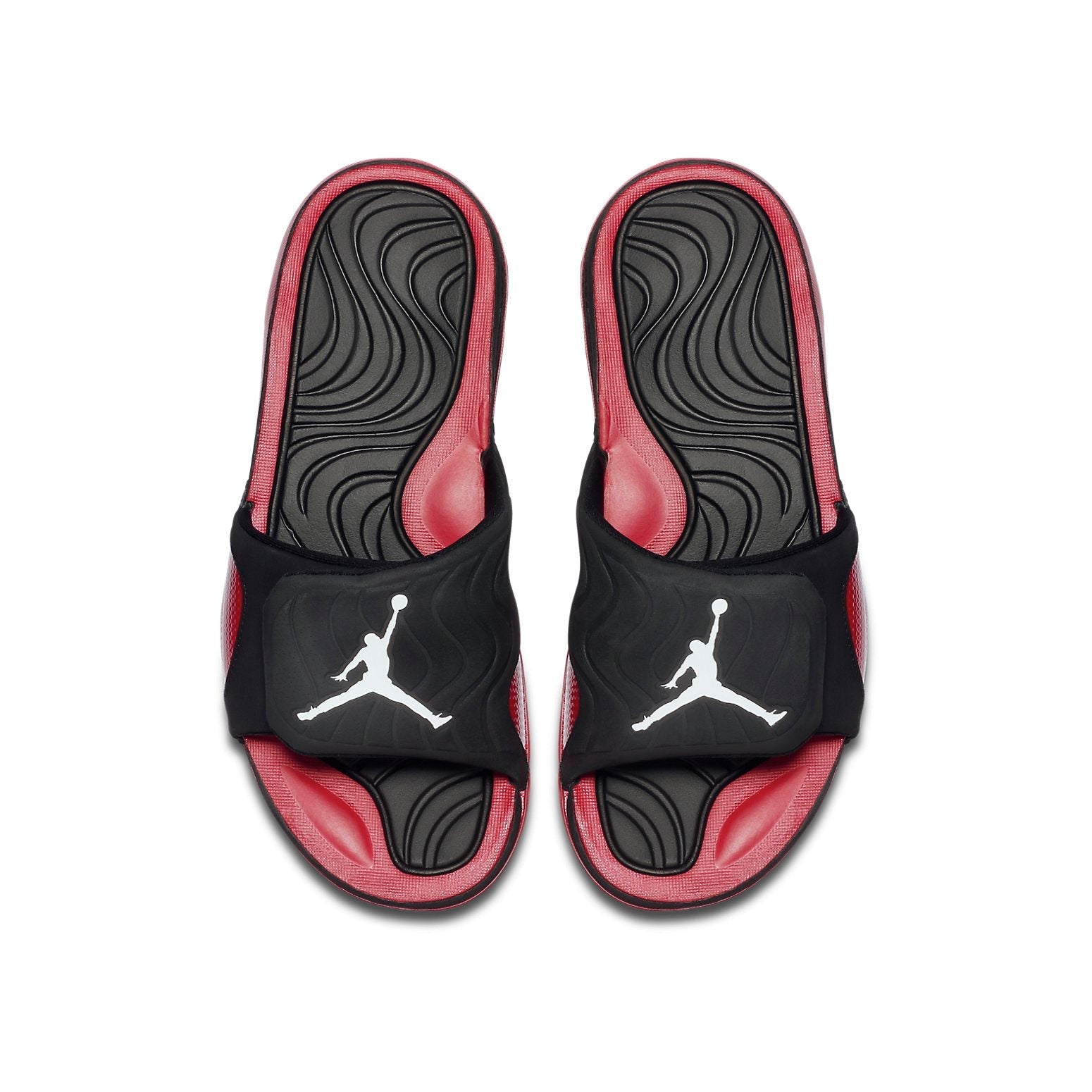 Air Jordan Hydro 4 Black Red Velcro Sports Slippers 705163-001