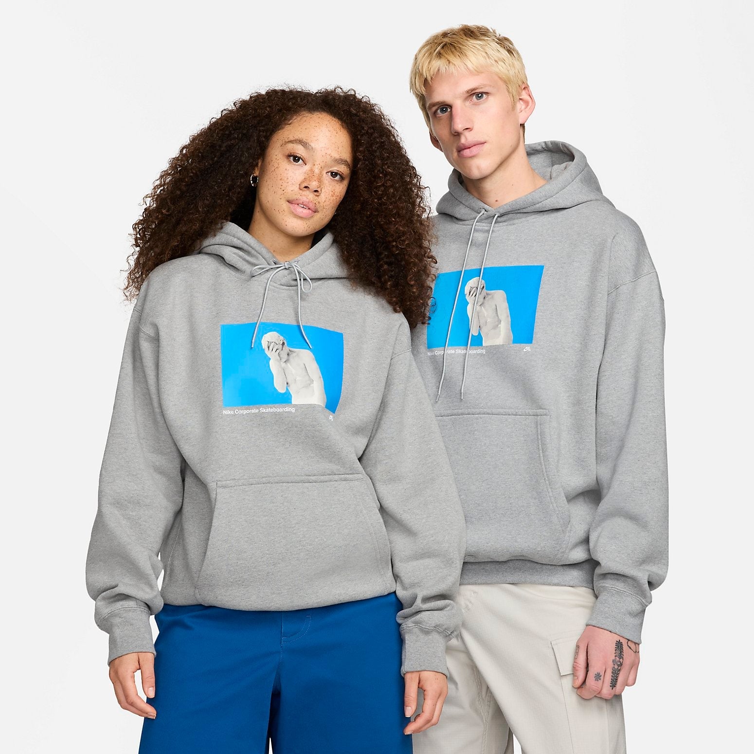 Nike SB Fleece Pullover Skate Hoodie 'Dark Grey Heather' FN2556-063