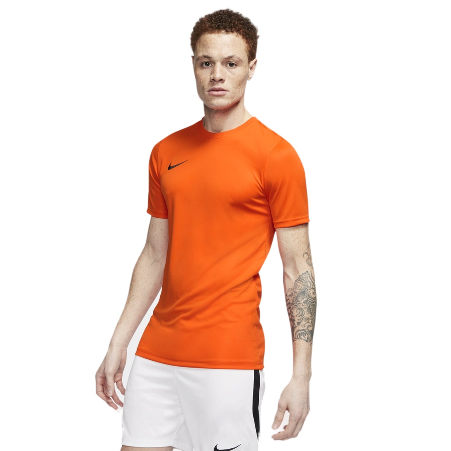 Men's Nike Dri-FIT Logo Printing Round Neck Pullover Short Sleeve Us Edition Orange T-Shirt BV6708-819