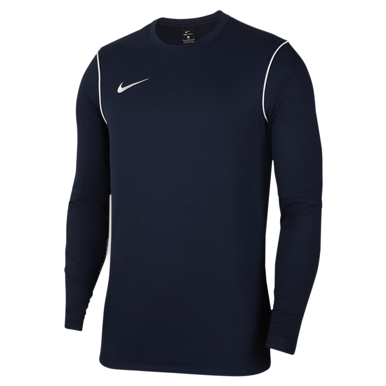 Men's Nike Logo Embroidered Round Neck Pullover Long Sleeves Navy Blue T-Shirt BV6875-410