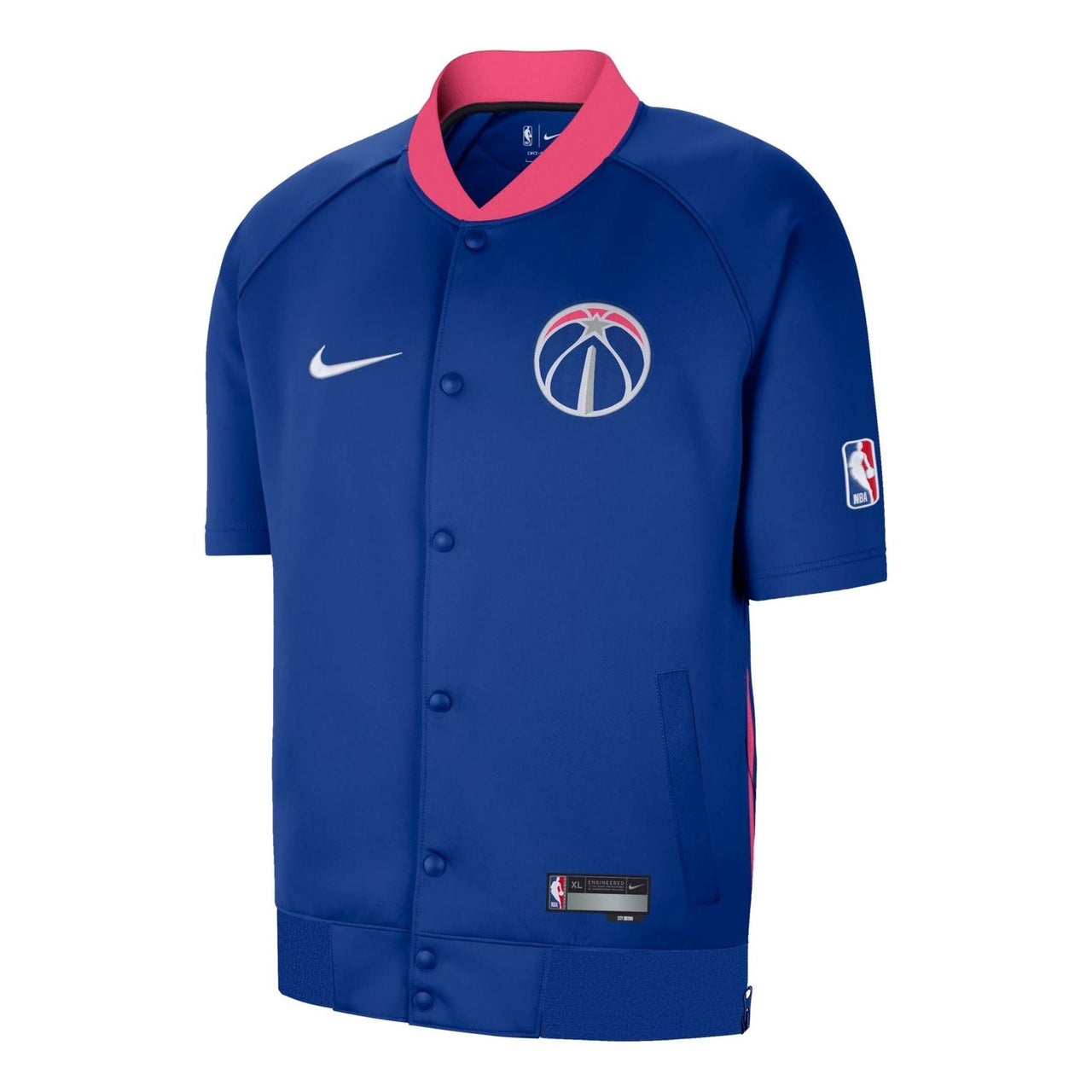 Nike Washington Wizards 2022/23 City Edition Showtime Raglan Full-Snap Jacket 'Navy Pink' DN8423-495