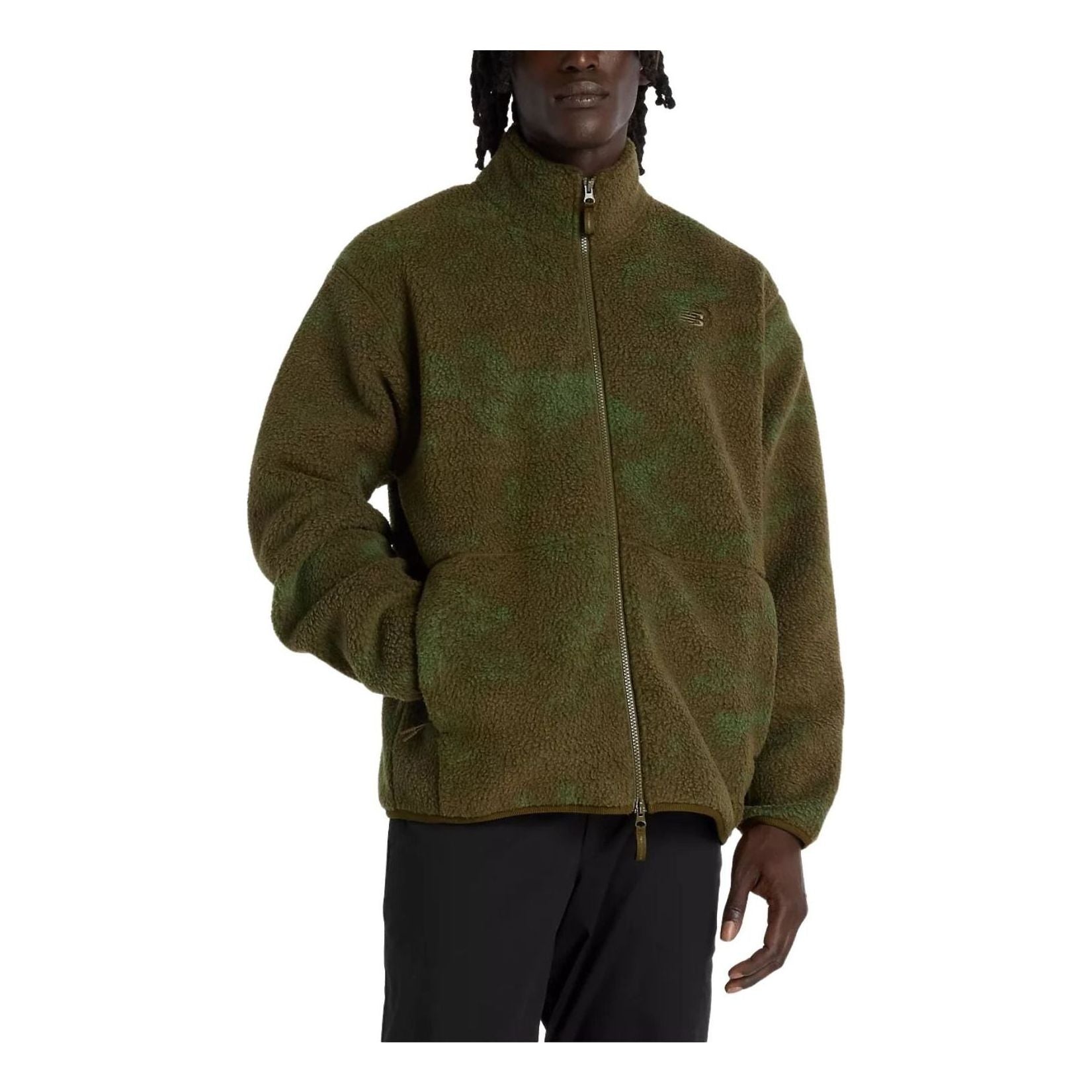 New Balance High Pile Printed Jacket Asia Sizing 'Woodland' MJ53503WDL