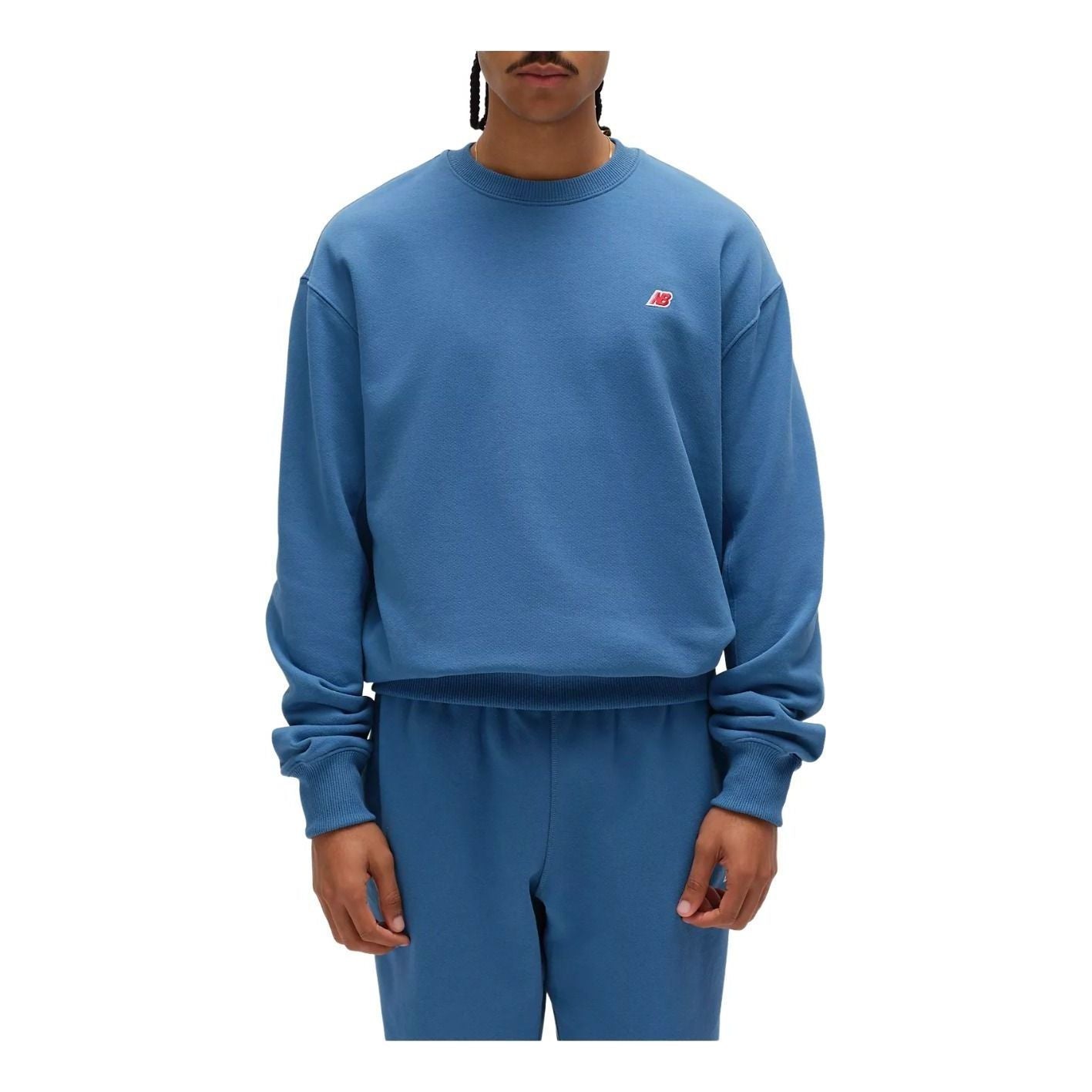 New Balance Made in USA Core Crewneck Sweatshirt Asia Sizing 'Sea Stone' MT43541SET