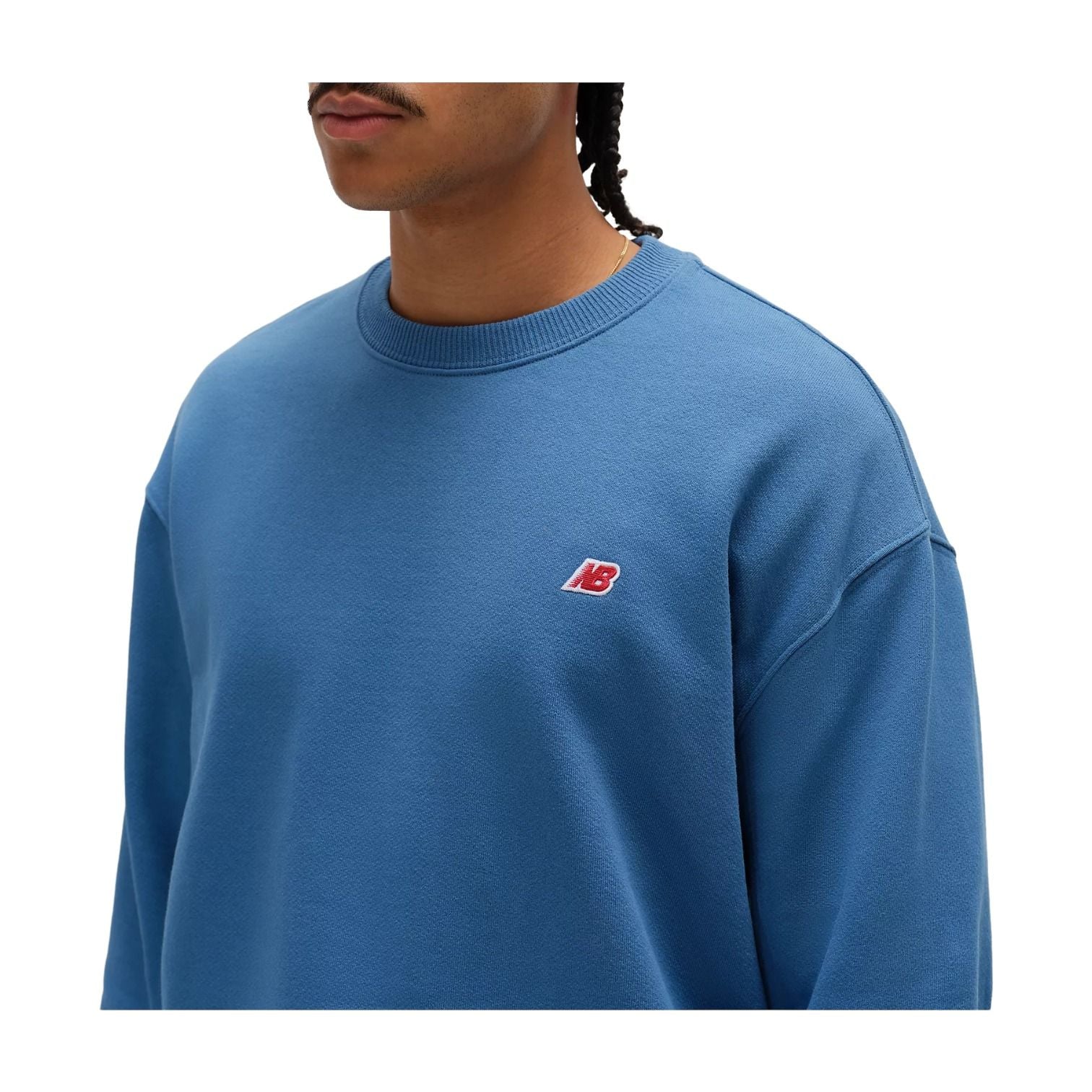 New Balance Made in USA Core Crewneck Sweatshirt Asia Sizing 'Sea Stone' MT43541SET