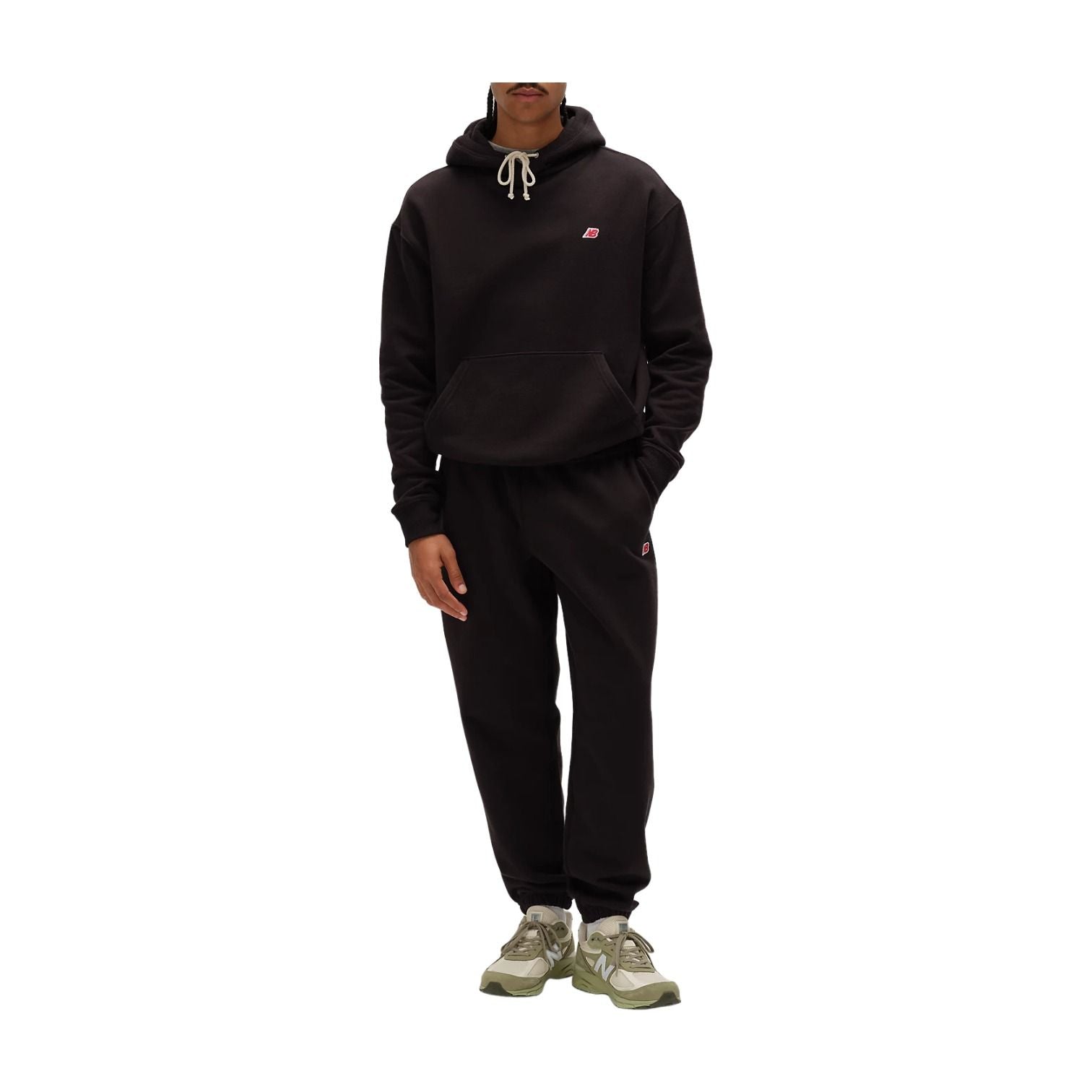 New Balance Made in USA Core Hoodie Asia Sizing 'Caviar' MT43546BK