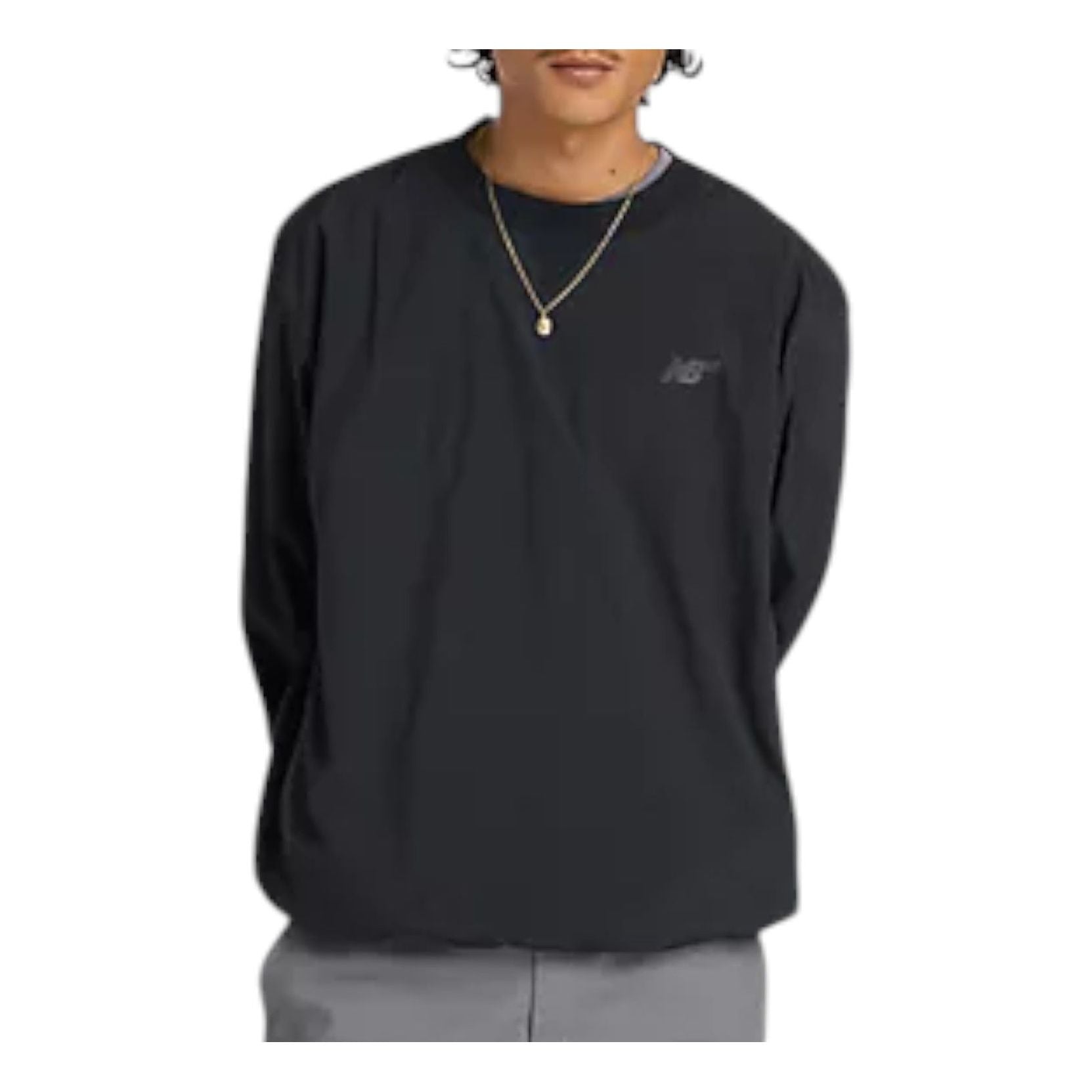 New Balance Numeric Woven Crew Oversized Asia Sizing 'Black' MT53702BK