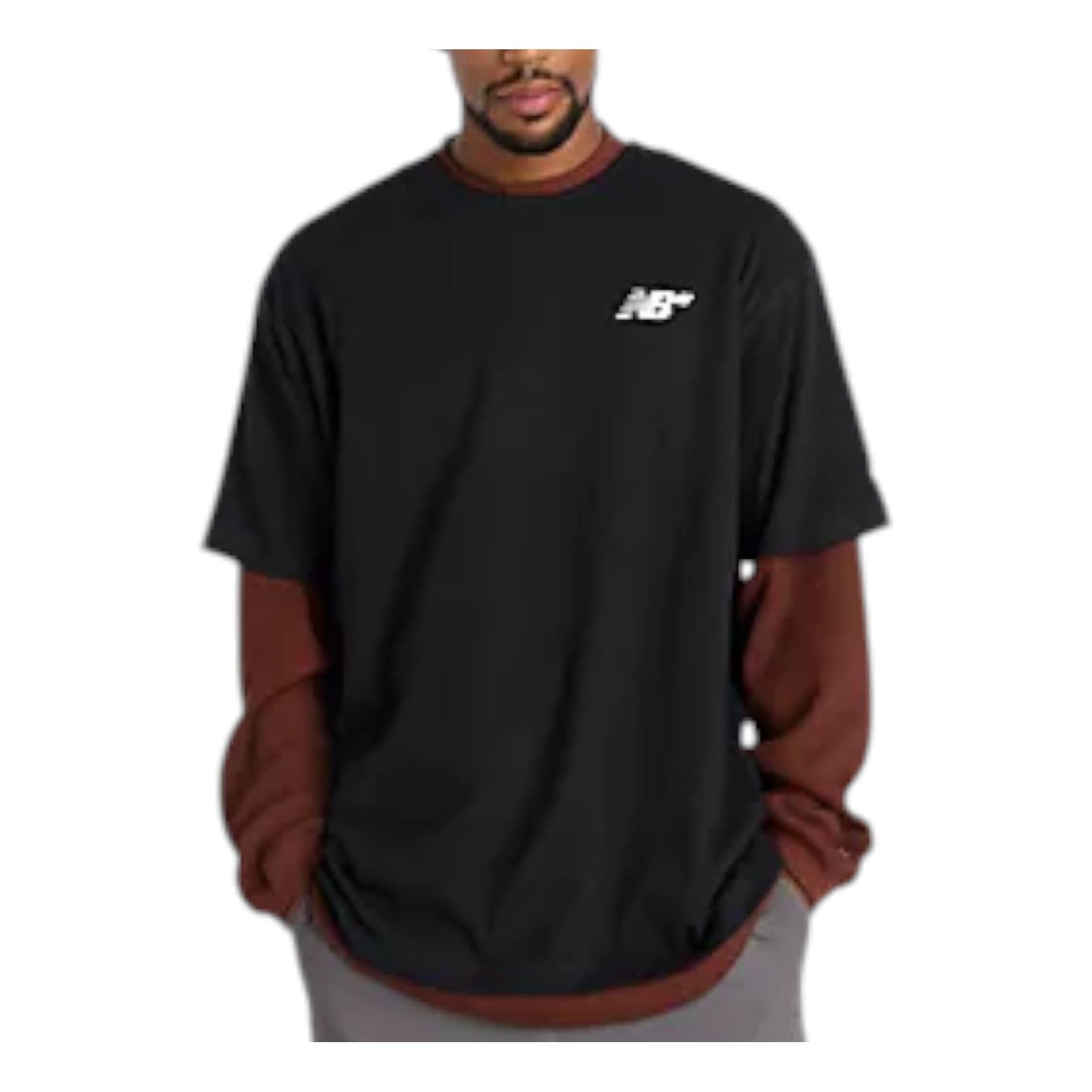 New Balance Numeric Small Logo Relaxed-Fit T-Shirt Asia Sizing 'Black' MT53706BK