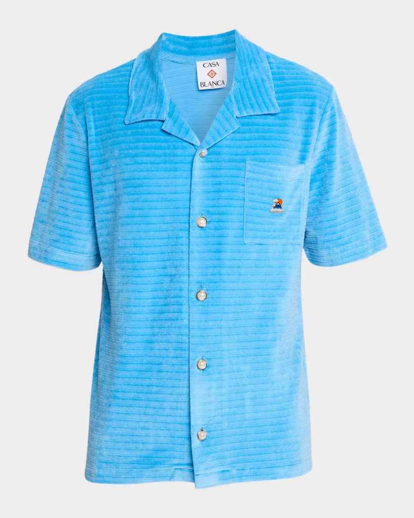 CasaBlanca Velour short sleeve shirt
