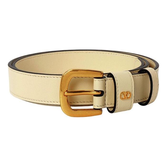 (WMNS) Valentino SS26 V Logo Signature Belt 'White' T0SM1PPUREN
