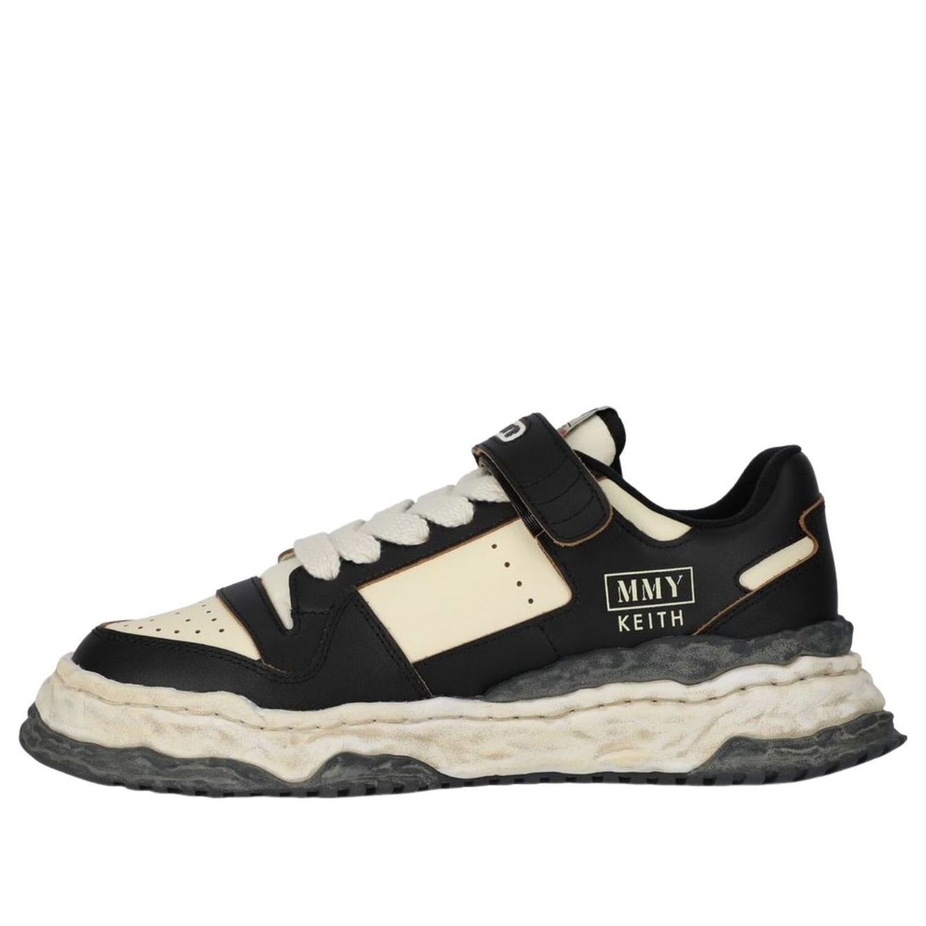 Maison MIHARA YASUHIRO Keith OG Sole VL Leather Low 'Black White' A14FW708-BLKWHT