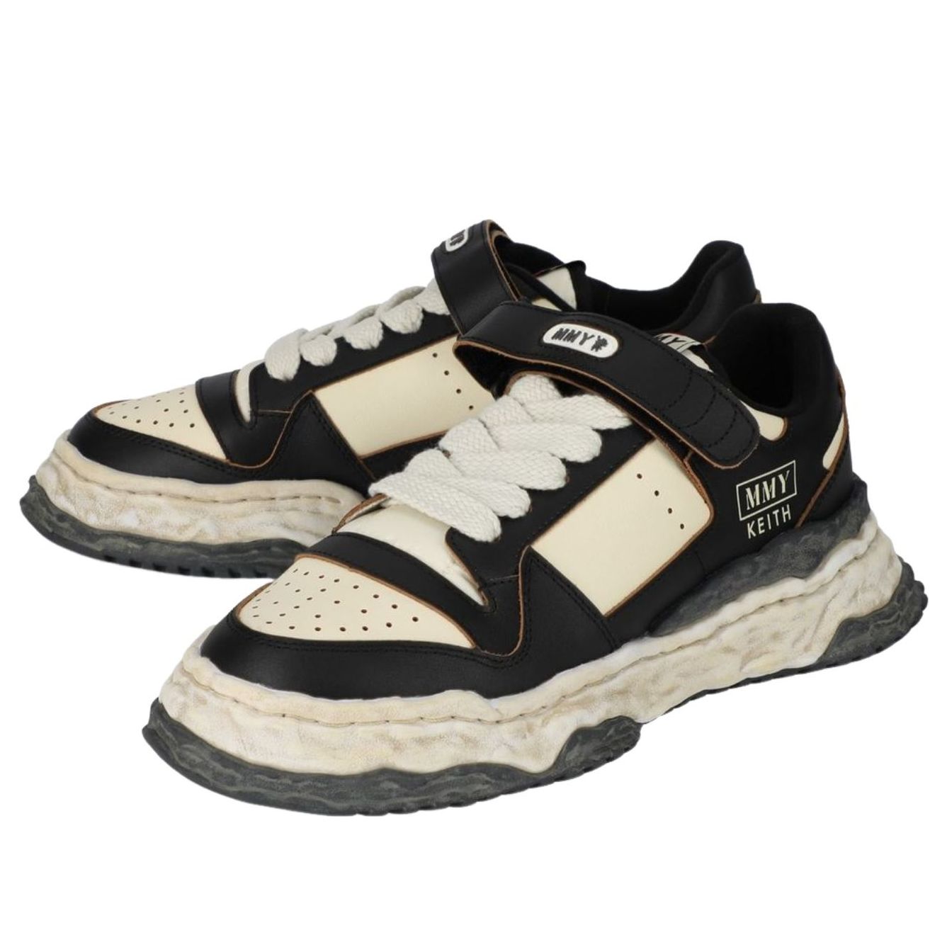 Maison MIHARA YASUHIRO Keith OG Sole VL Leather Low 'Black White' A14FW708-BLKWHT