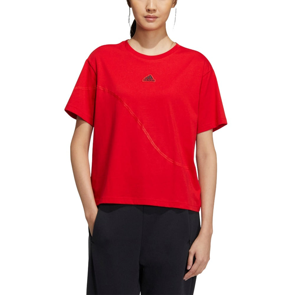 adidas Graphic T-Shirt Asia Sizing 'Red Black' IT3993