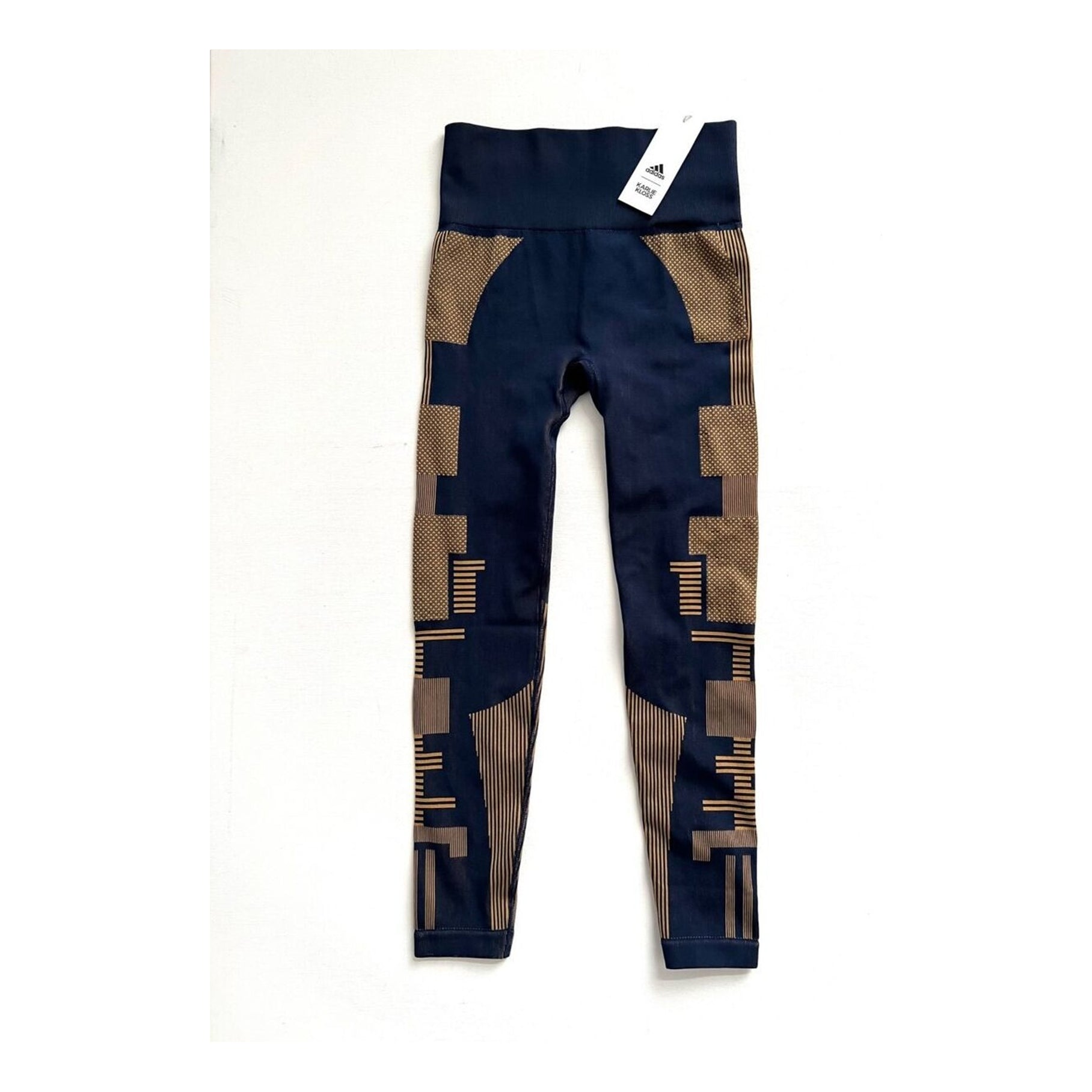 (WMNS) adidas x Karlie Kloss Knit Tights Asia Sizing 'Black Brown' HB1436