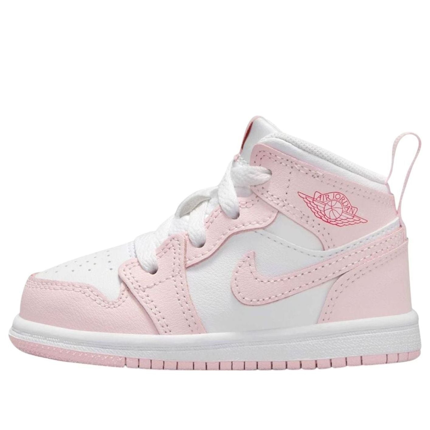 (TD) Air Jordan 1 Mid 'Pink Foam Fire Red White' DQ8425-608