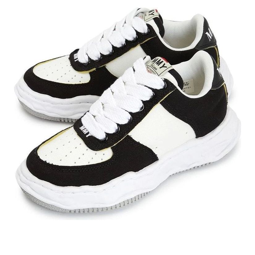 Maison MIHARA YASUHIRO Wayne OG Sole Canvas Low 'Black White' A14FW731-BLKWHT