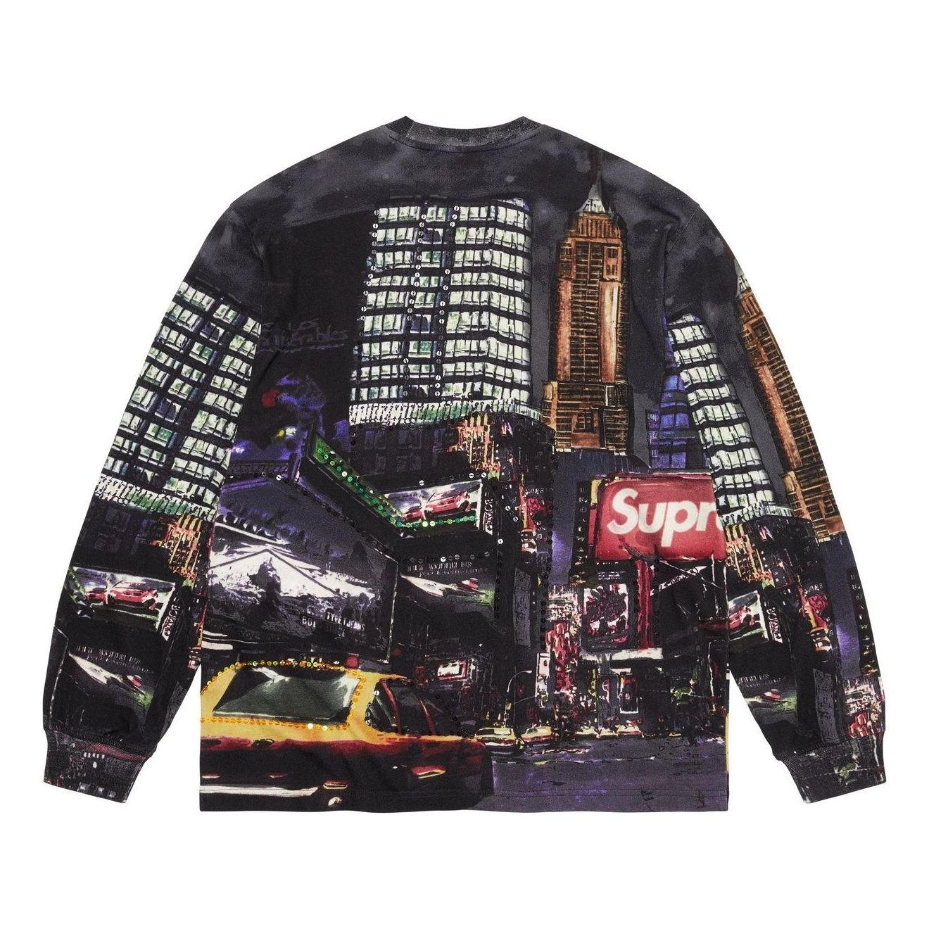 Supreme Skyline Sequin Long-Sleeve T-Shirt 'Night' SS25KN56-NIGHT
