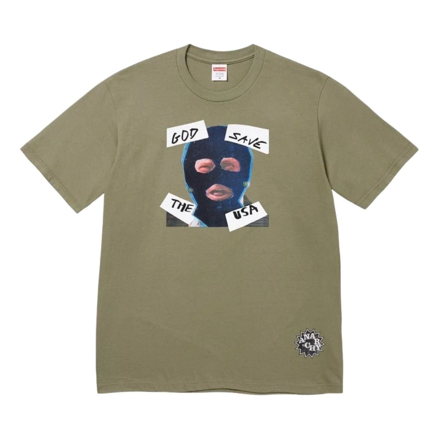 Supreme SS26 God Save Us T-Shirt 'Light Olive' SUP-SS26-162-OLV