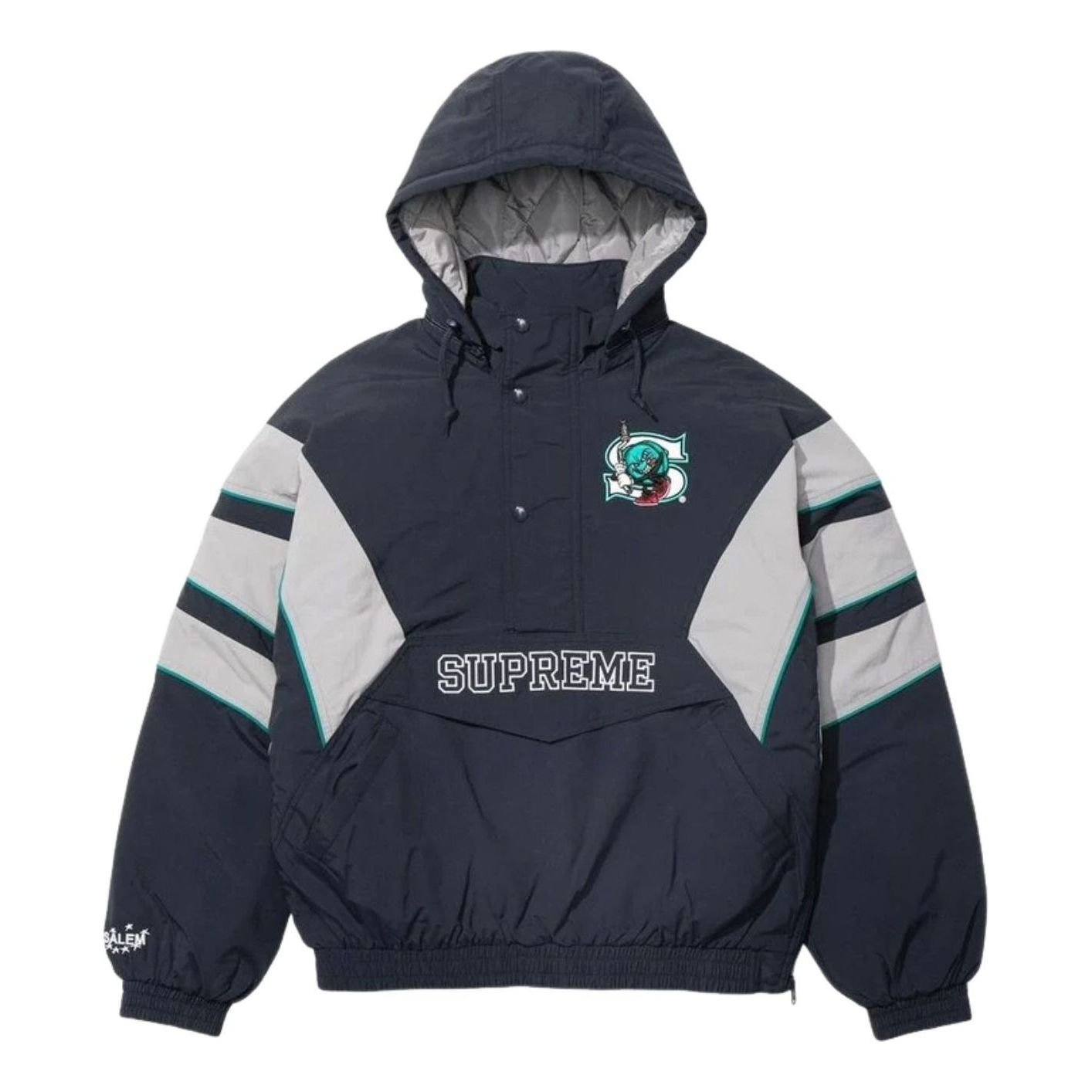 Supreme x SALEM SS26 Half Zip Stadium Jacket 'Navy' SUP-SS26-273-NVY