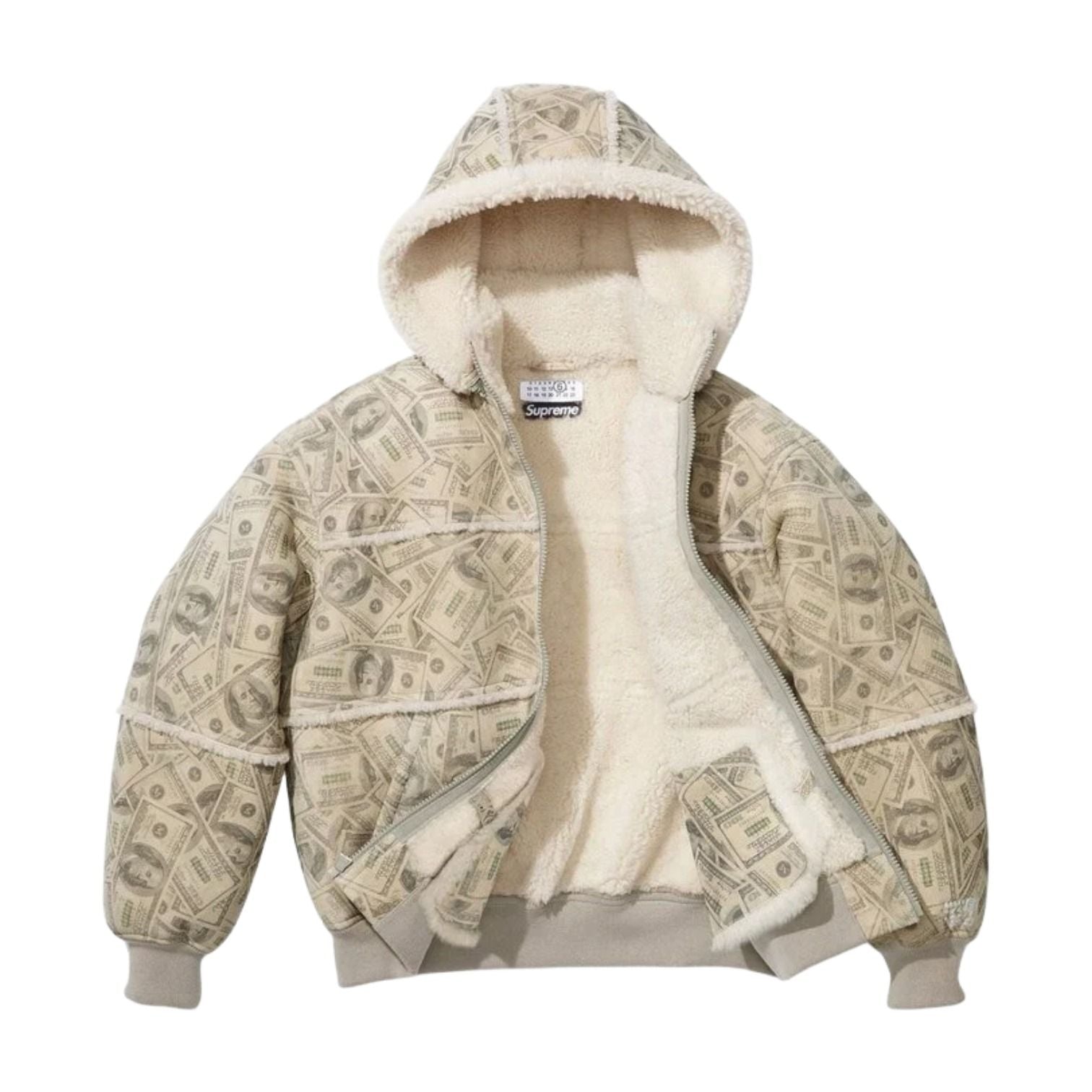 Supreme x MM6 Maison Margiela Hooded Shearling Bomber Jacket 'White' SUP-SS26-107-WHT