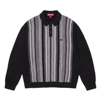 Supreme SS26 Multi Stripe Polo Sweater 'Black' SUP-SS26-195-BLK