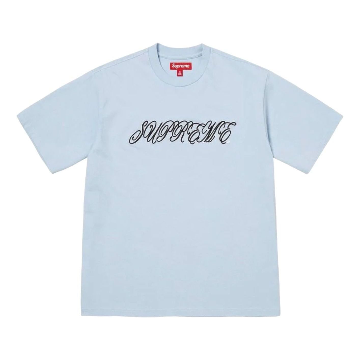 Supreme SS26 Raised Script S/S T-Shirt 'Light Blue' SUP-SS26-180-BLU