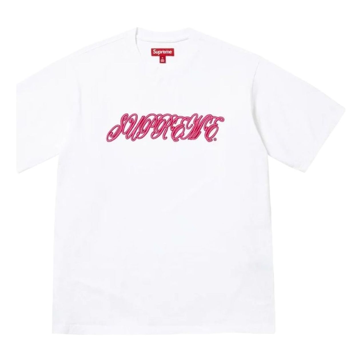 Supreme SS26 Raised Script S/S T-Shirt 'White' SUP-SS26-180-WHT