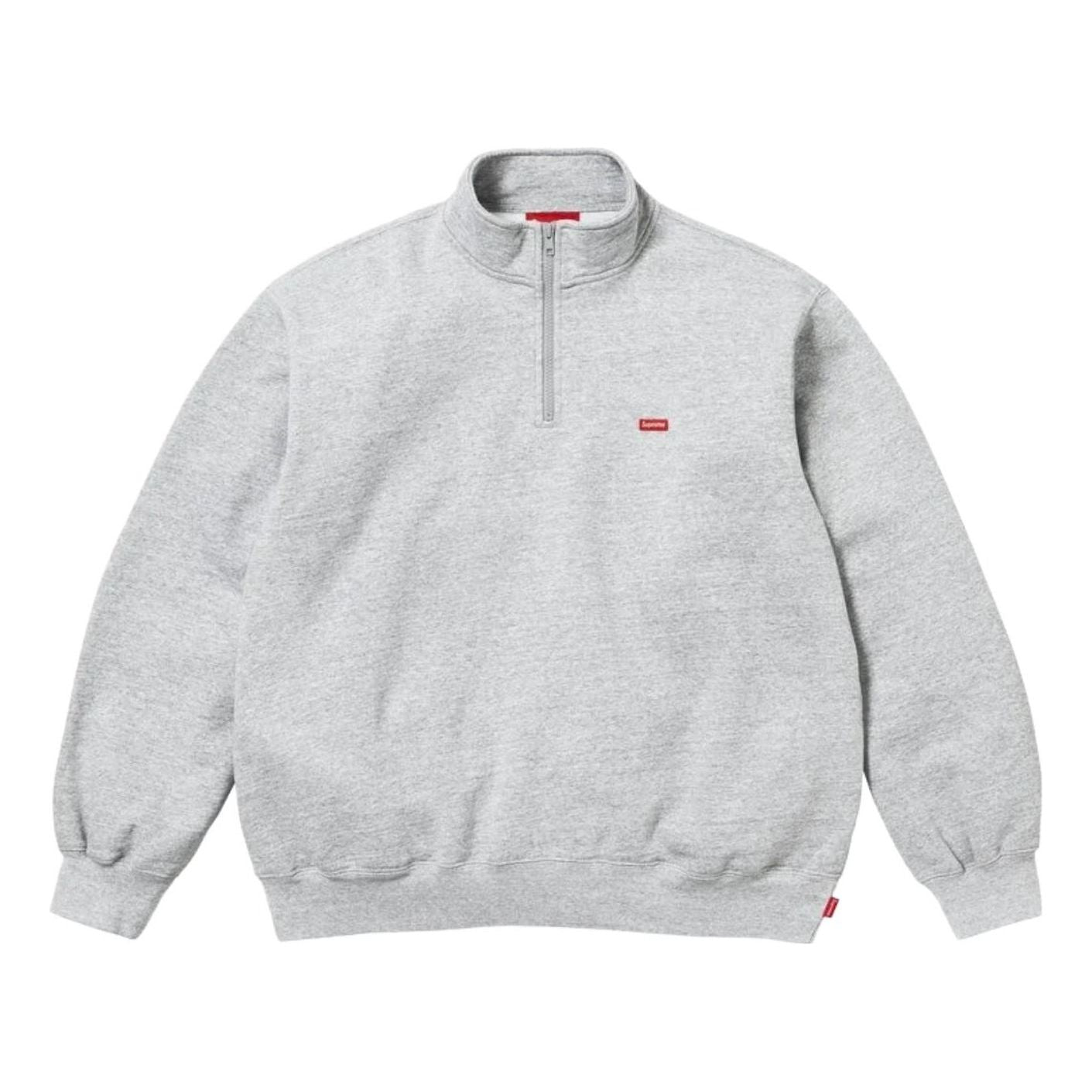 Supreme SS26 Small Box Half Zip Pullover 'Heather Grey' SUP-SS26-200-GRY