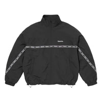 Supreme SS26 Logo Taping Track Jacket 'Black' SUP-SS26-263-BLK