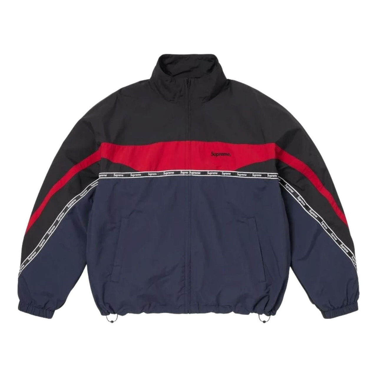 Supreme SS26 Logo Taping Track Jacket 'Navy' SUP-SS26-263-NVY